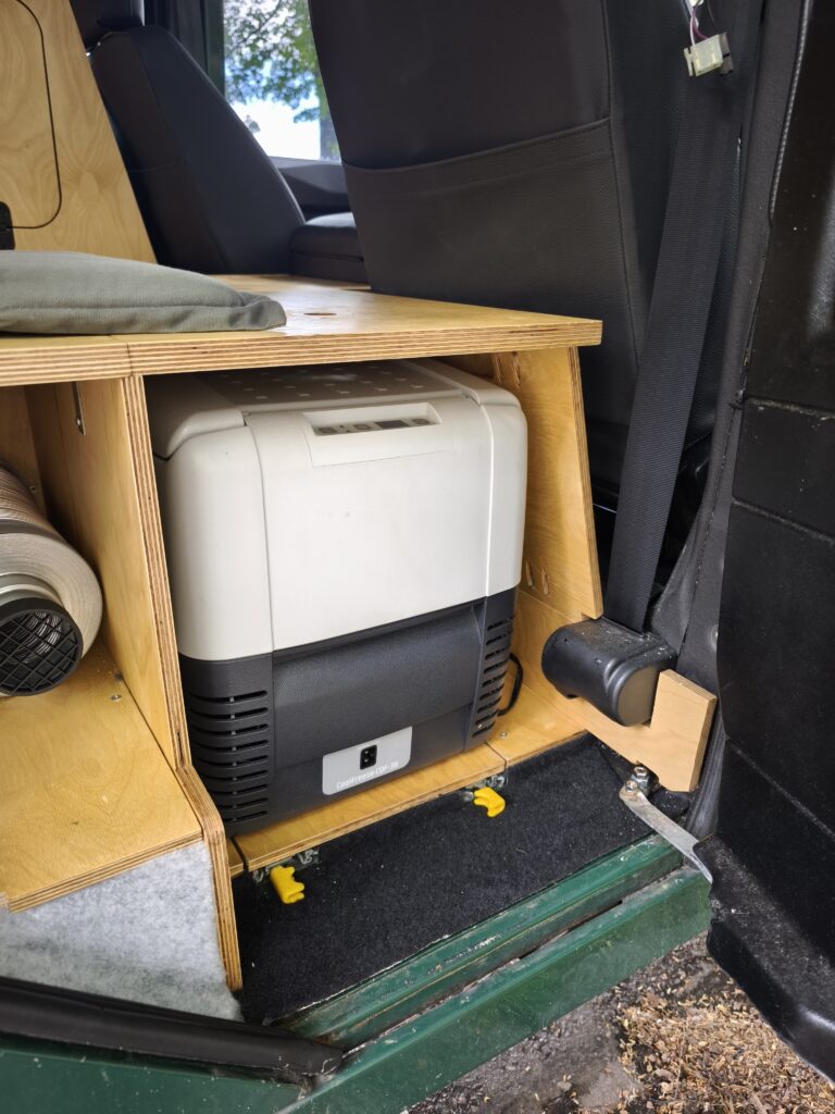 Fridge installment inside the car