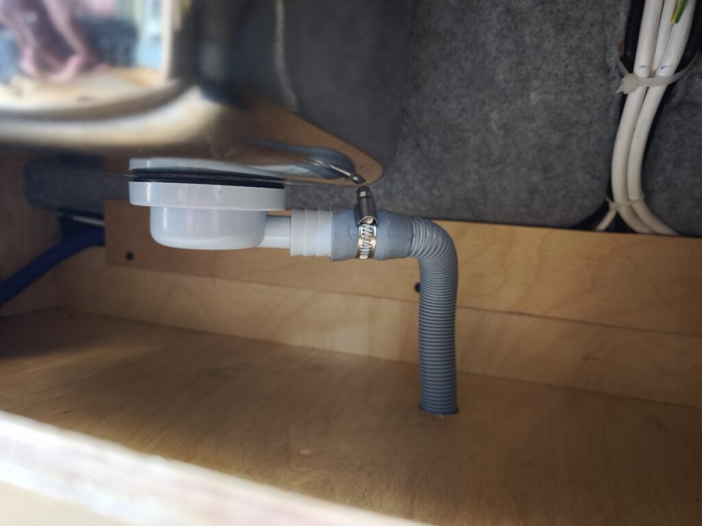 Water outlet under the sink