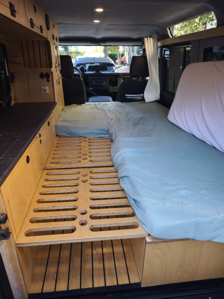full sleeping surface without the backrest